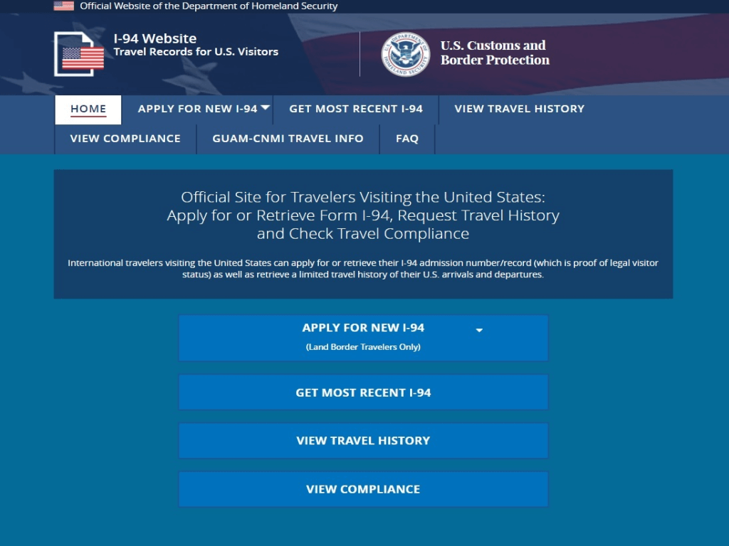 I-94 - Histórico de Viagem ao U.S.